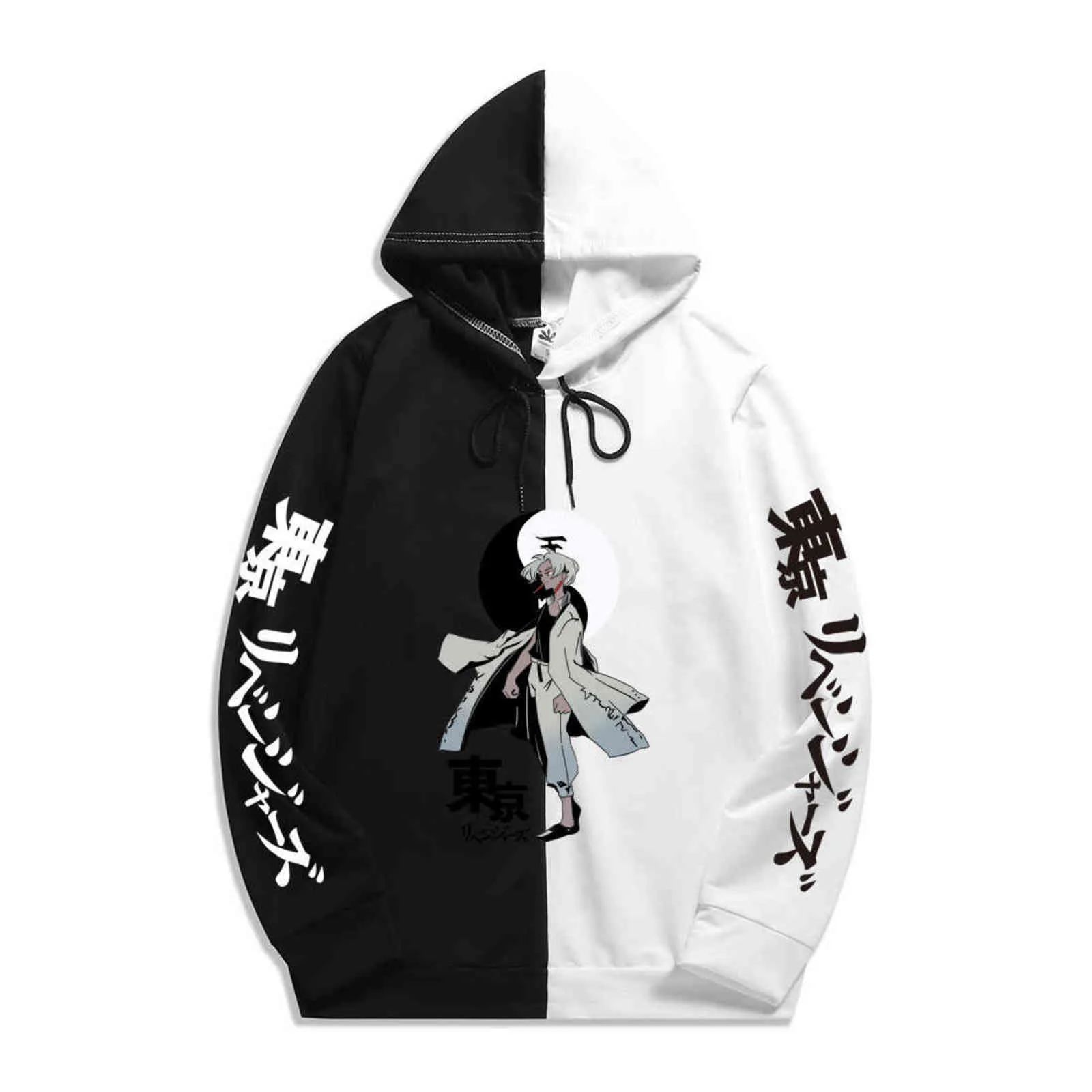 Tokyo revengers anime hoodie mode höst män kvinnor sportkläder hoodies tryck dubbel färg sweatshirt hajuku tunna kläder y211122