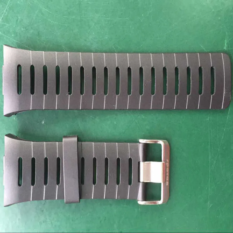 Cinturino per orologio in gomma siliconica nera originale da 22 mm Cinturino per orologio sportivo impermeabile per orologio da polso Spovan Leader 2 / Spv709 / Spv710 H0915