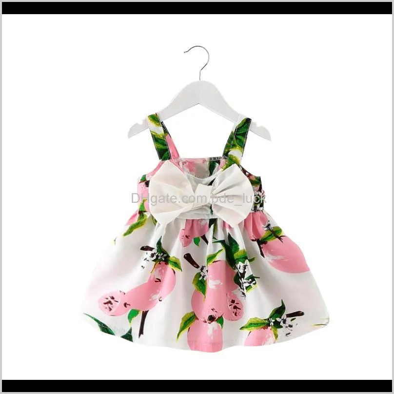 Wholesale- New Summer Baby Girl Dress infant girls Dresses for 1 year Birthday Party tutu Dress Newborn Girl Clothes Baptism kids