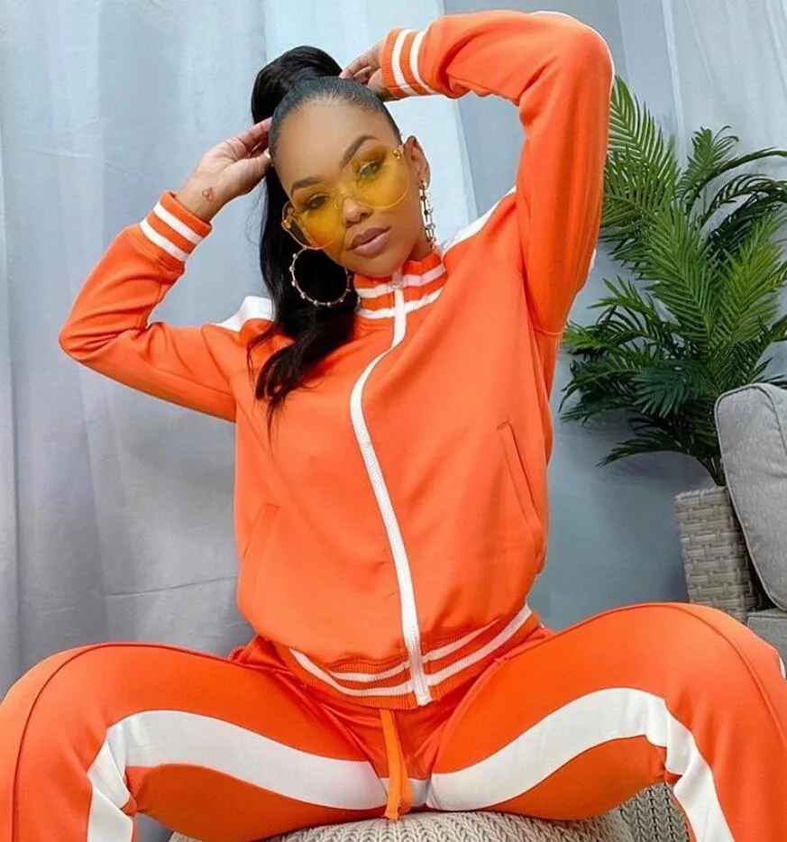Womens orange on sale tracksuit