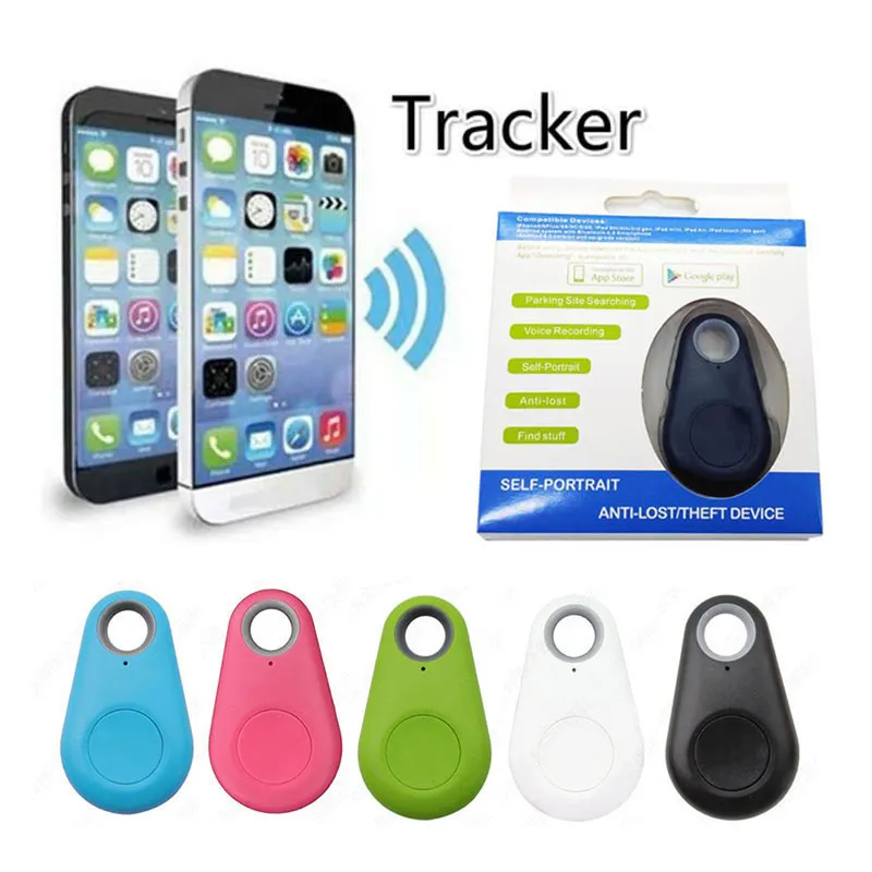 Smart GPS Tracker Key Finder Locator Wireless Anti Lost Alarm Sensor Device for Kids Dogs Car Wallet Pets Cats Phone Selfie Shutter APP Control for IOS Android