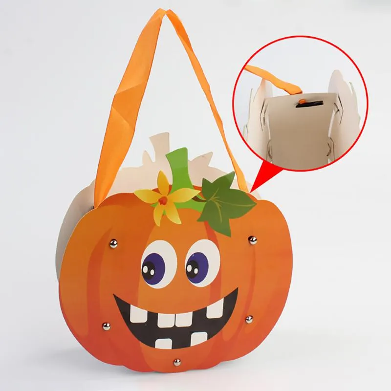 Toy Halloween Candy Bag Paper Children`s Handmade Diy Pumpkin Party Children Dress Up Decoration Storage