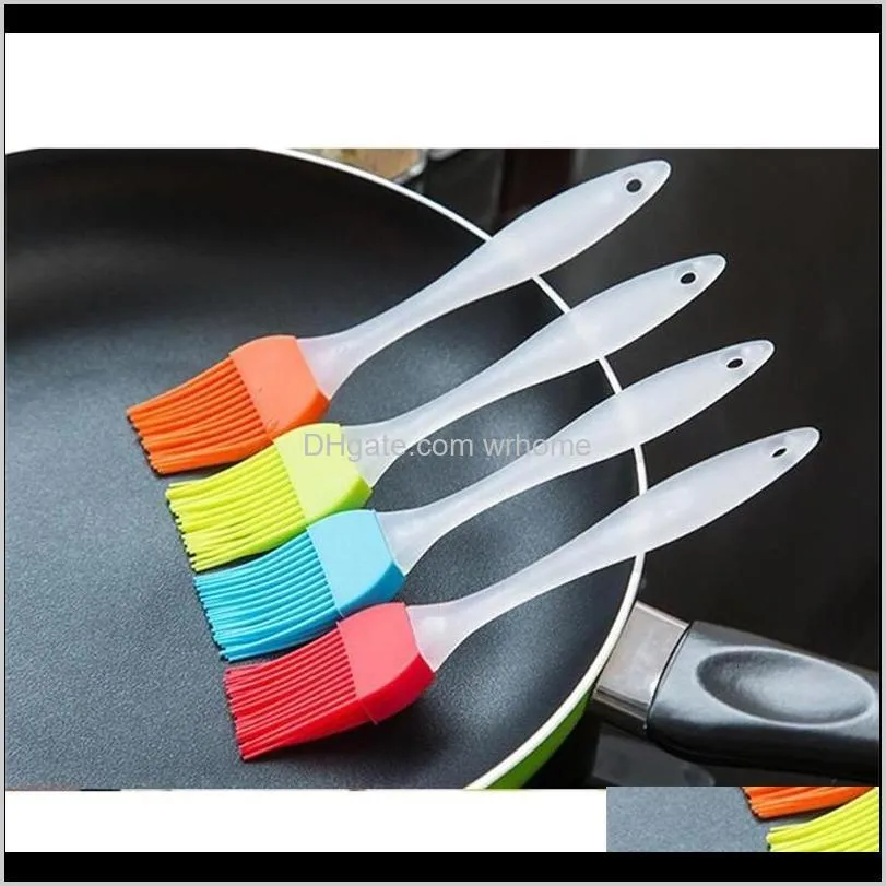 factory price celsius siliconel temperature resistant degrees of 230 silicone bbq brush oil butter brushes mixed color d
