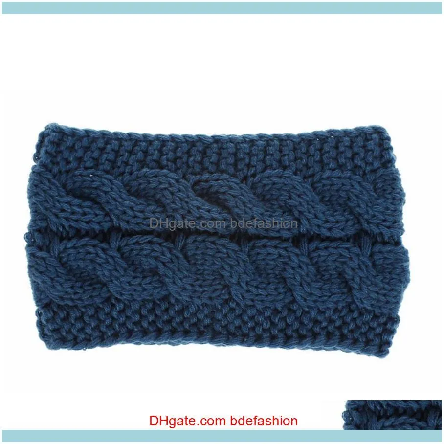 Women Knitted Warmer Headband 21 Color Fashion Winter Crochet Hair Band Outdoor Ear Protection Christmas Gift TTA1816