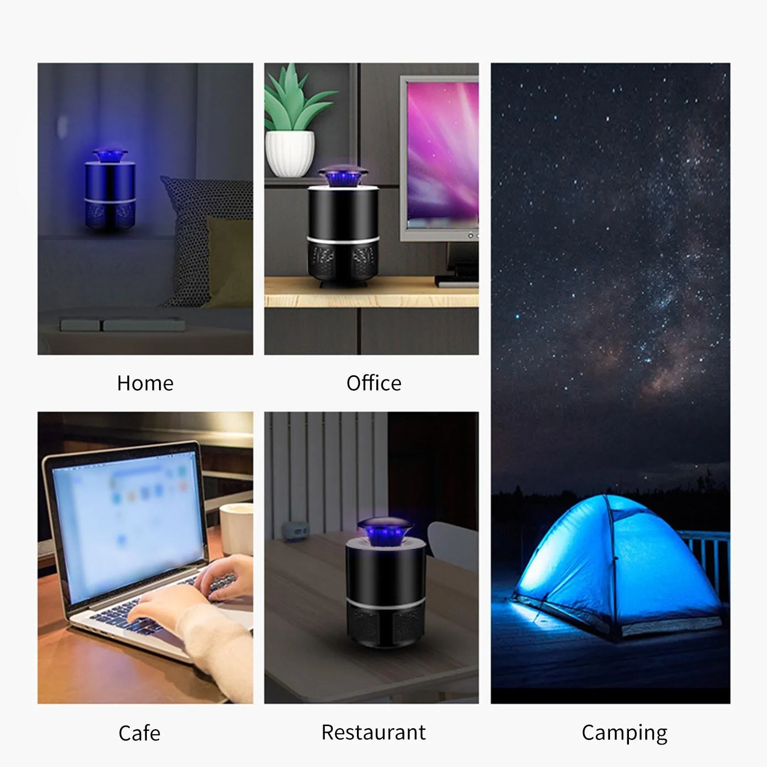 USB Electric Mosquito Killer Lamp Trap Bug Flying Insect Pest Control Zapper Repeller LED Night Light Home Living Room Mosquito Repellent