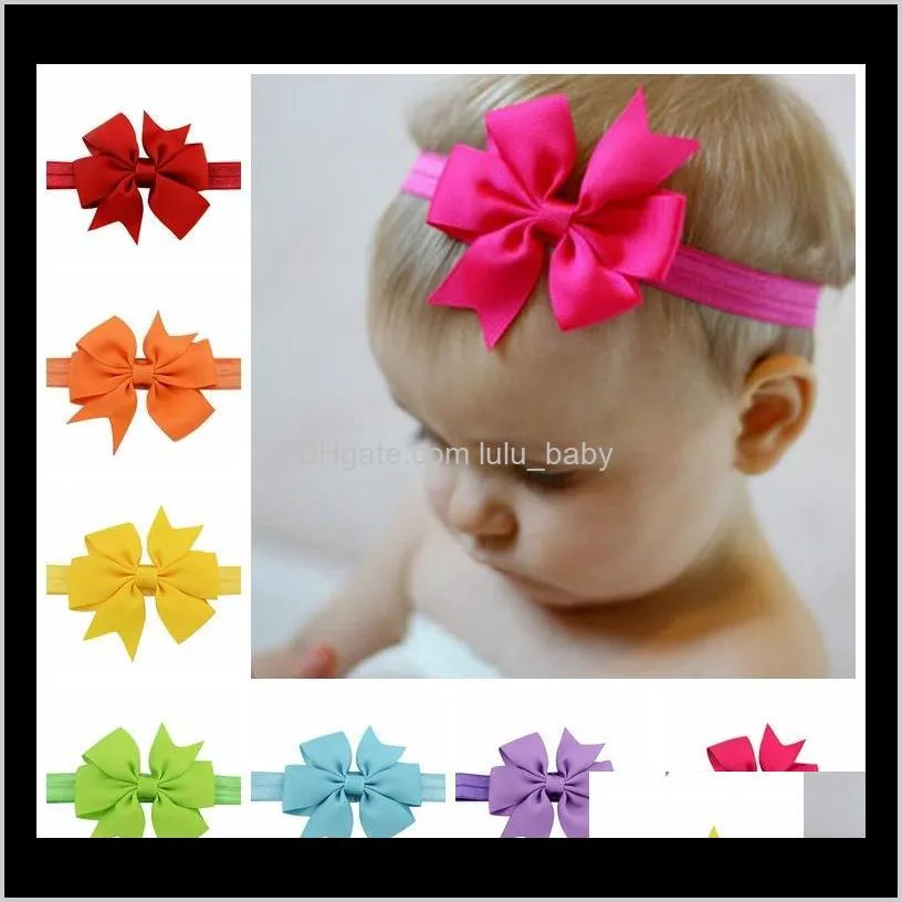 Promozione Colore misto limitato sotto $ 2 20 colori Fascia in nastro di grosgrain di alta qualità Boutique per bambini Avvolgere la testa Archi Accessori per capelli Gn Vkcmp