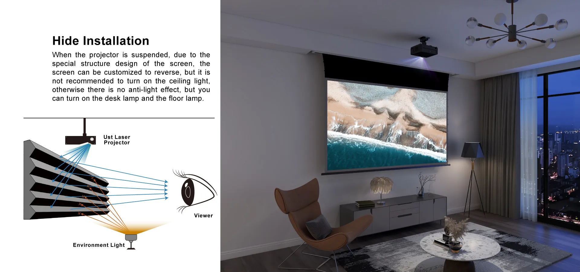 Projector Accessories ALZO Pico Projector Ceiling Mount - Suspended ...