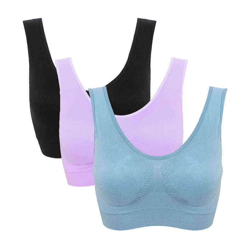 Seamless Bra With Pads Plus Size Bras For Women Active Bra Wireless  Brassiere Push Up Big Size Vest Wireless BH 5XL 211217 From Cong02, $11.93