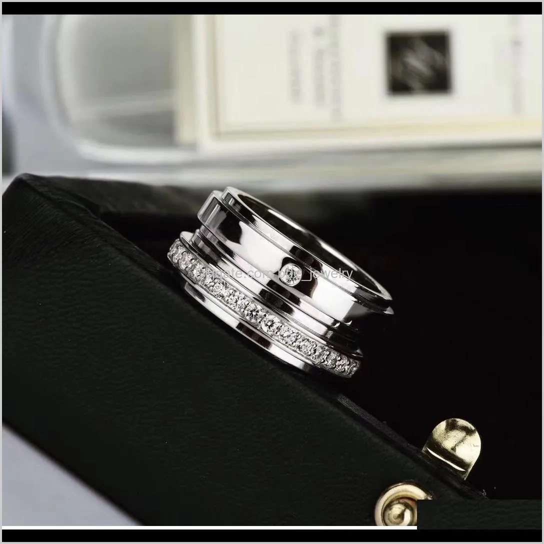 s925 silver punk ring with one diamond and one line diamond for women and man wedding jewelry gift drop shipping ps8809