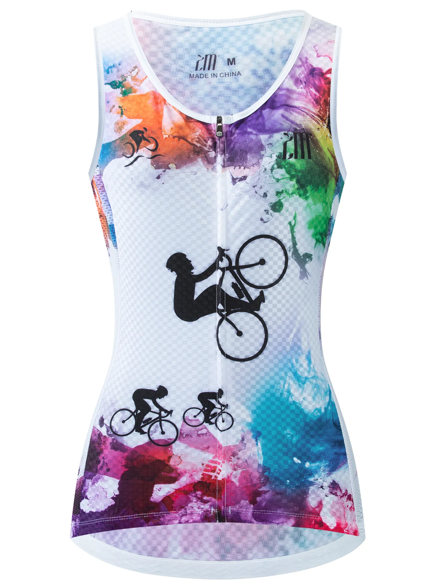 Jersey de ciclismo feminino com mangas colete verão 100% respirável