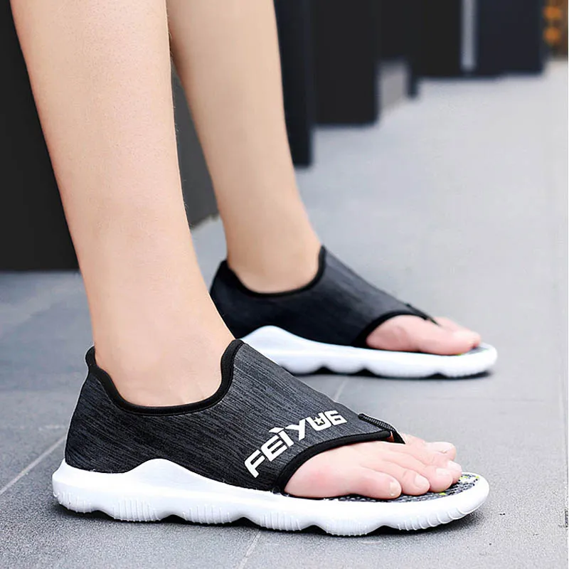 Summer 2019 Sandals Men Beach Shoes High Quality Mens Soft Sandalias Comfortable Outdoor Casual Flip Flops Style Sandalen Hombre