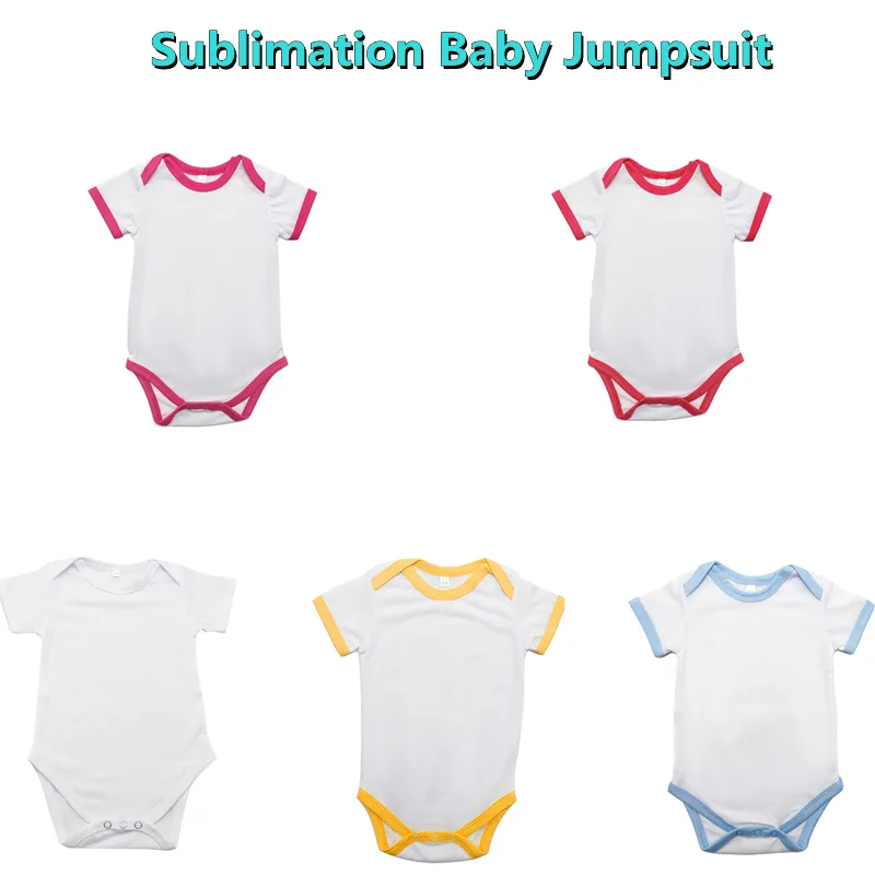 DIY Textile Sublimation Blanks Baby Jumpsuits White Contton Girl Infant