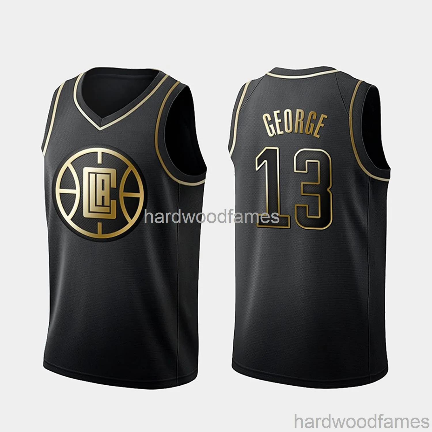 Stitched Paul George Basketball 13 Black Gold Embroidered Custom Men Women Youth Basketball Jersey XS 5XL 6XL From Hardwoodfames 19.3 DHgate.Com