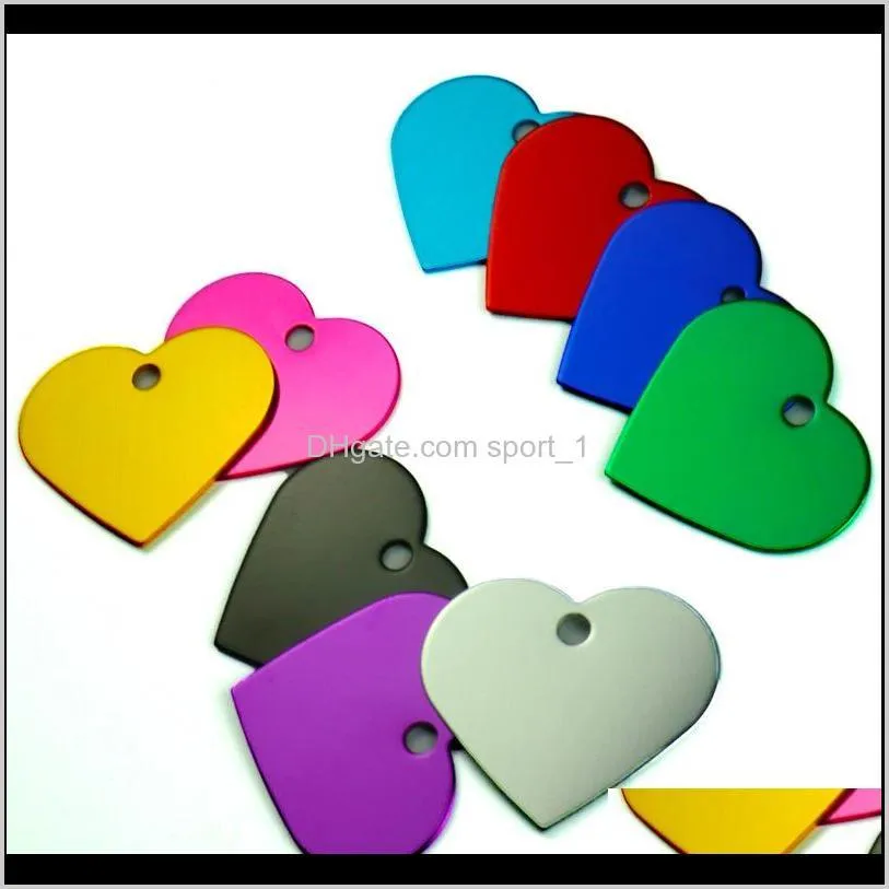 heart shape personalized pet id tags love cat dog tag id card accessories 2 sided can custom engraved name phone number for pet