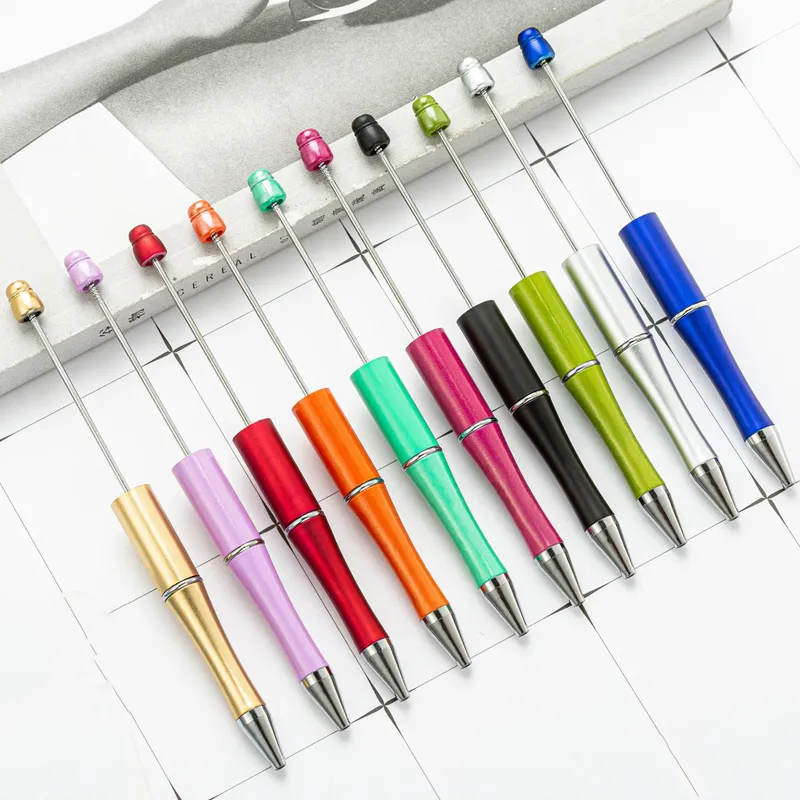 Wholesale Kawaii DIY Platice Beadable Beadable Pens With Charms