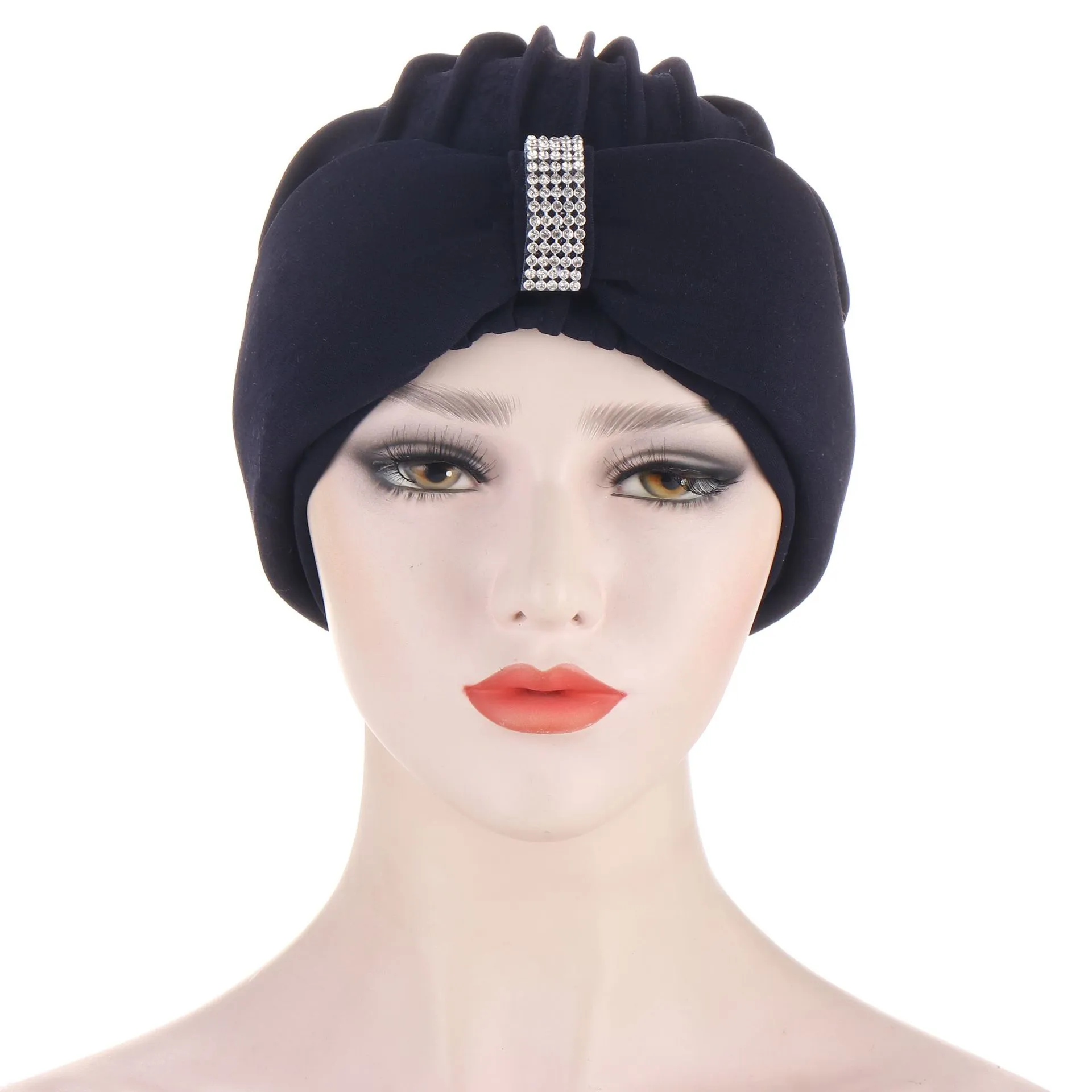 New Turban hats for women Solid Sponge Headwear Chemo Beanies Headwrap for Cancer
