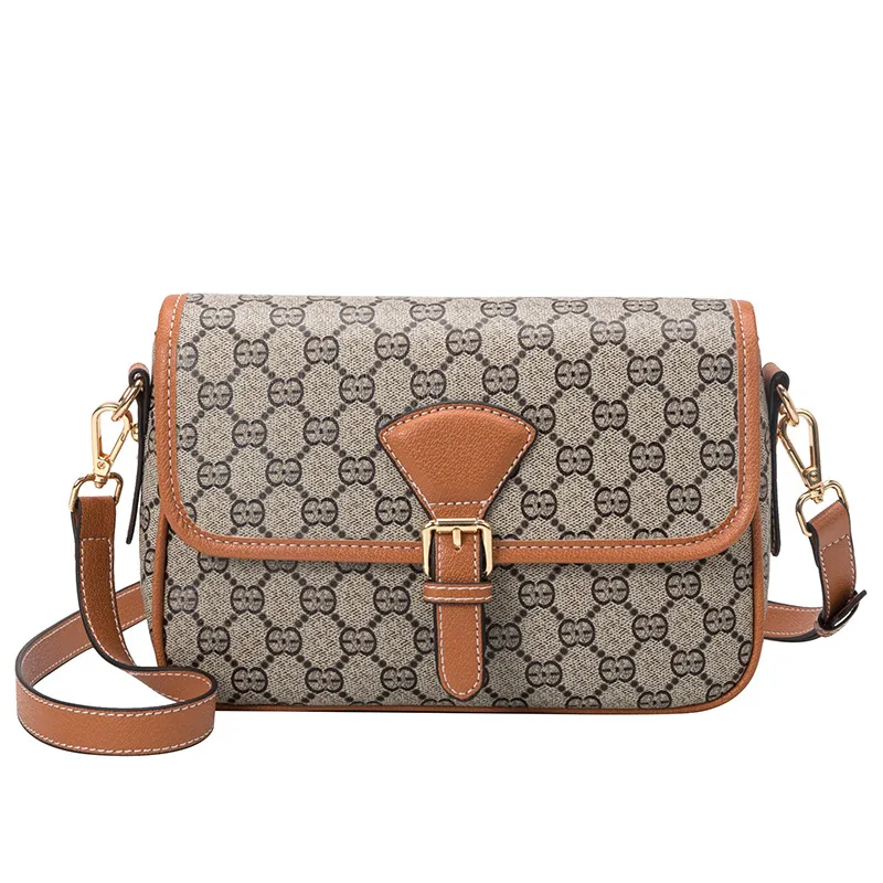 2021 Moda estilo Mensajero Bolsas de mensajero Casual Femenino Bolso Hombro PVC Monederos Monederos Flor Impreso de bolsillo Mujeres Crossbody Paquetes de compras de alta calidad