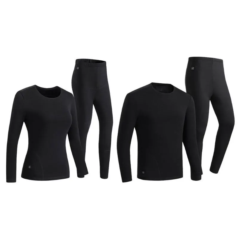 Yoga outfit verwarming ondergoed set verwarmde lange johns met fleece gevoerd voor winterverwarming Zachte basislaag thermiekassen pak mannen en vrouwen