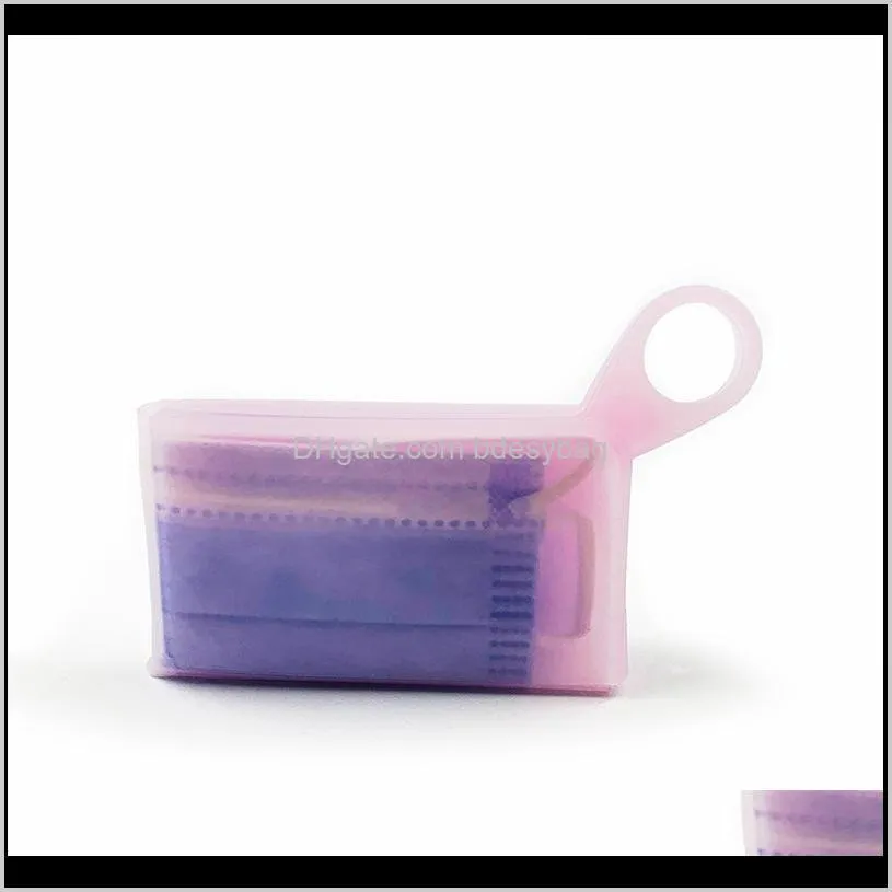 new pattern mask container silicone storage box face masks case dust proof multifunctional hygienic hot sale 3 5cm