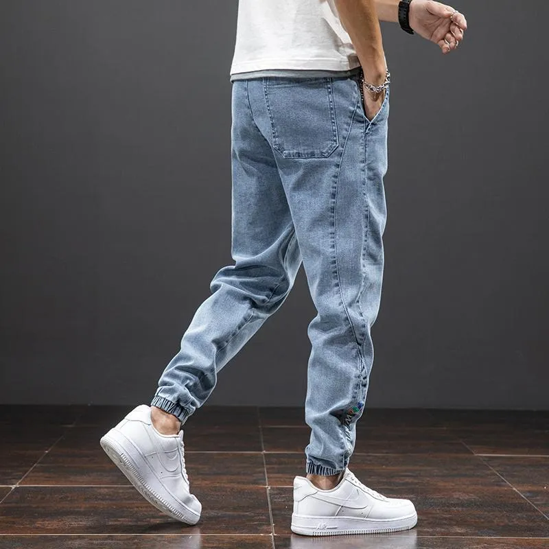 Elastic Waist Skinny Jeans Men Black Casual Streetwear Jogger Pants Mens  Jeans High Street Slim Fit Man Fashion Denim Trousers - Jeans - AliExpress