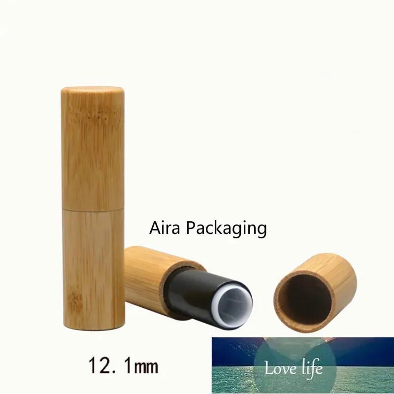 Pakkingflessen 4.2G Bamboe Lege Lip Balsem Container DIY Lipstick Tube 12.1mm Cosmetische Rouge Hervulbare 20pcs / lot