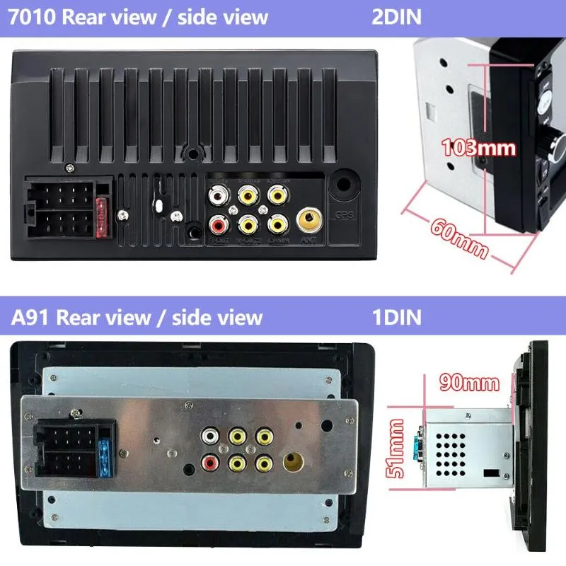 자동차 비디오 2 DIN 라디오 Bluetooth 7 인치 스테레오 FM 오디오 MP5 플레이어 SD USB가있는 Android 2Din 1 16G253R 용 카메라 GPS 탐색