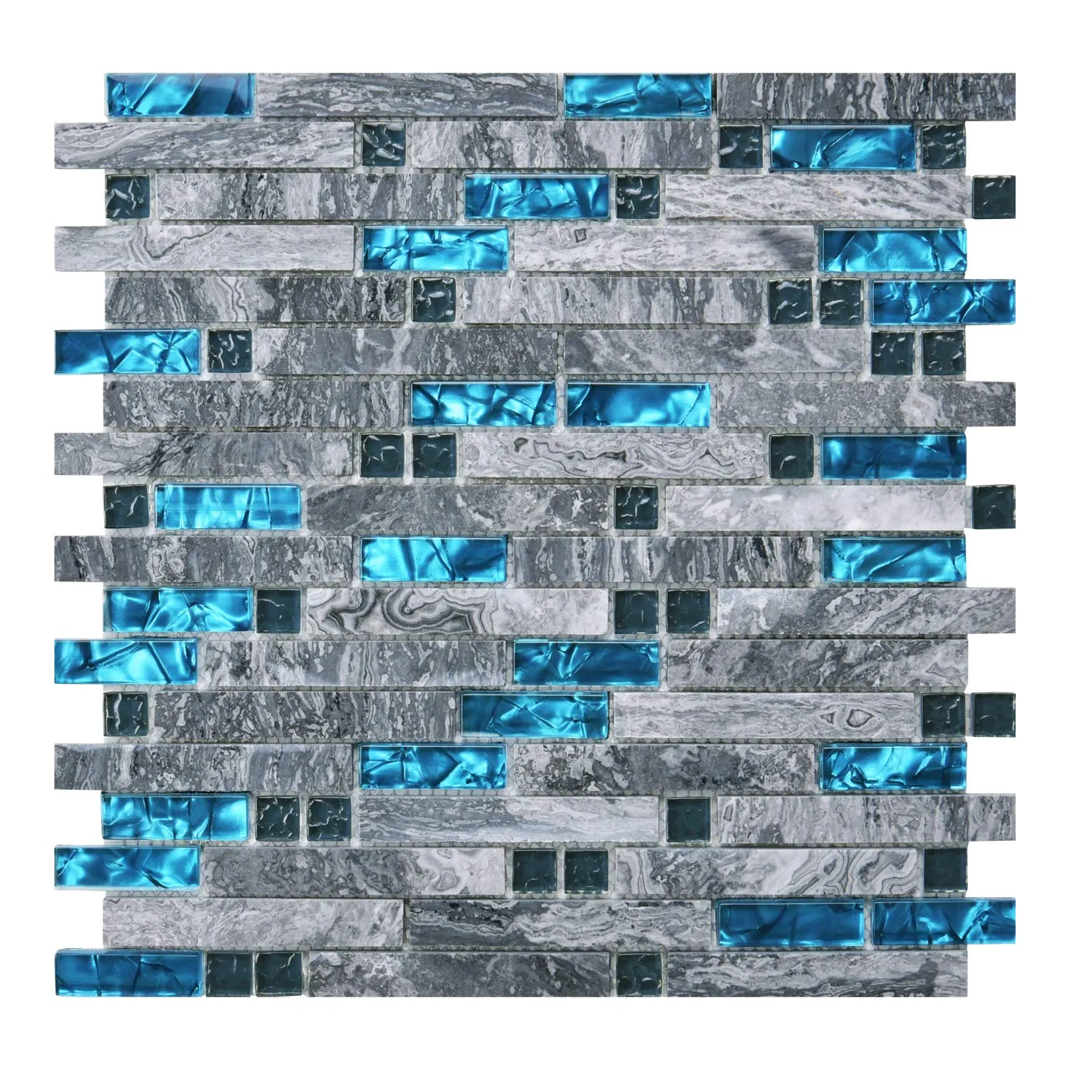 Art3d Adesivi murali 3D a 5 pezzi in vetro cristallo Peel and Stick Backsplash Piastrelle per cucina Bagno, Sfondi (30X30CM)