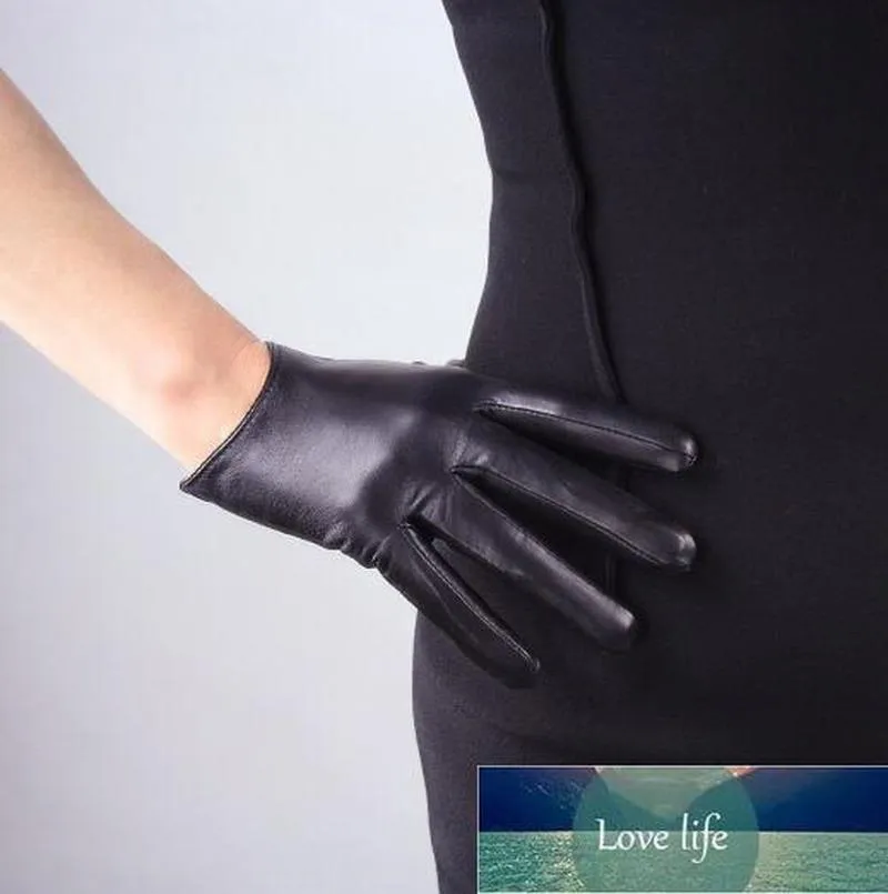 Gants en peau de mouton de conception courte pour femmes gants en cuir véritable minces écran tactile gant de moto noir R630 Conception d'experts de prix d'usine Qualité Dernier style
