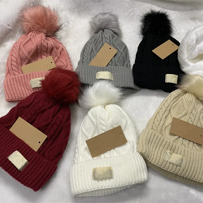 Womens Designer Beanie Hat Warm Autumn Women Wool Knit Beanie Ladies Cap Spring Skull Hats For Female