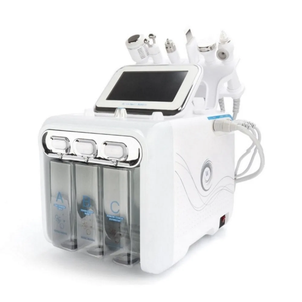 Professionele Hydro Facial Beauty Machine met Microcurrent RF BIO Lifting Vacuüm Comedondrukker Skin scrubber