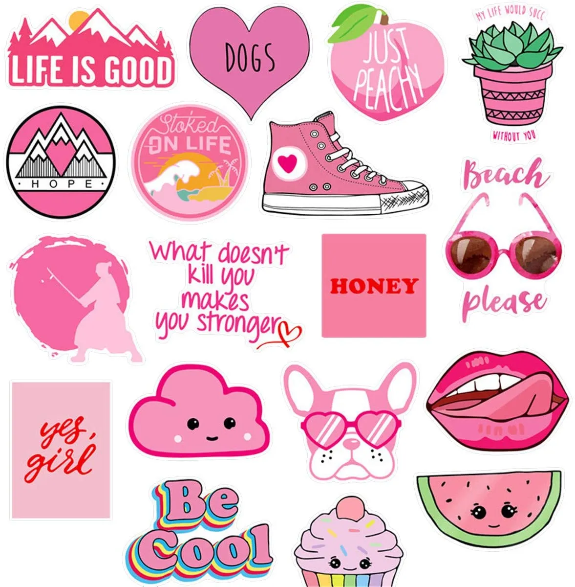 ANERZA VSCO Stickers , Light Pink Vinyl Waterproof Algeria