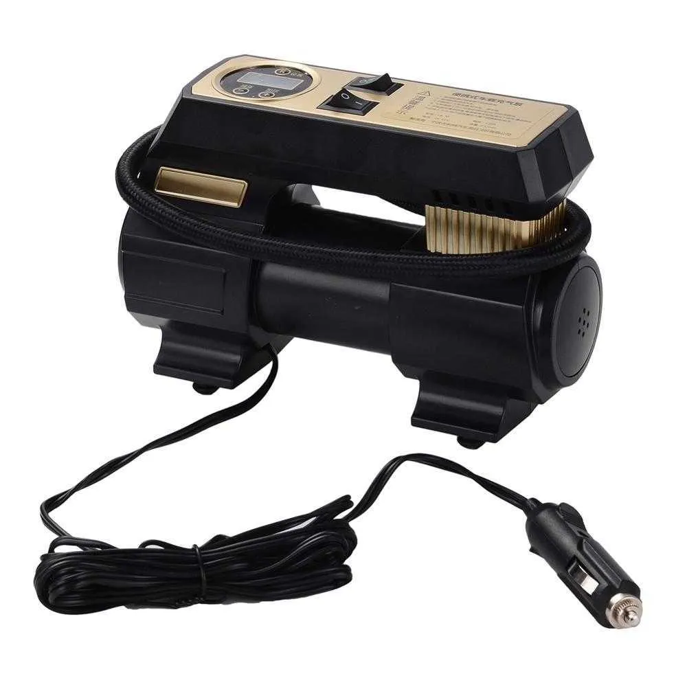 Compresseur D'air Portable Pour Pneus - Pompe à Air Numérique, Affichage LCD, Arrêt Automatique, 12V Ou Batterie, Pour Voiture Moto Vélo - 11