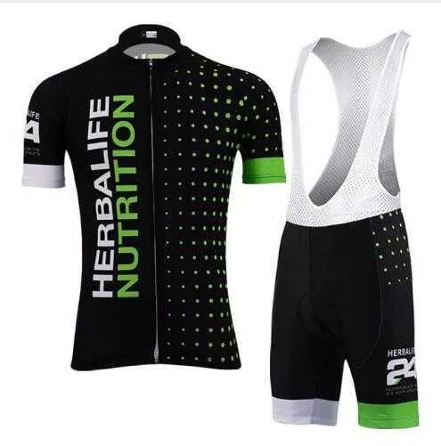Nowy 2019 Mężczyźni Bike Team Pro Kolarstwo Herbalife Jersey Oddychające Gel Pad Top Herbalife Krótki Rękaw Odzież Rowerowa Nosić H1020