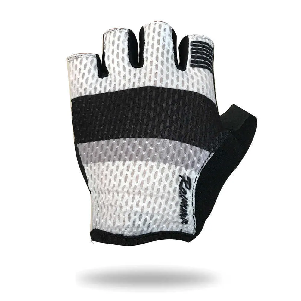 RACMMER Cyklingshandskar Guantes Ciclismo Non-Slip Andas Mens Kvinnors Sommar Sport Bike Cykel Cykling Halvfinger # CG-08 H1022