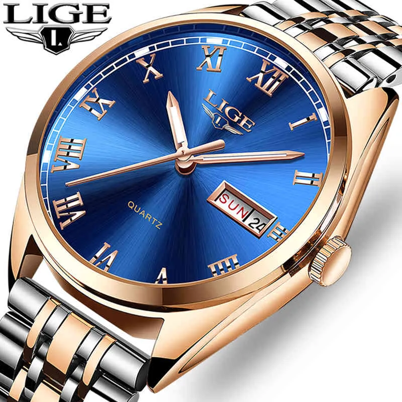 2019 Orologi Uomo Luxury Brand Lige Orologi sportivi da uomo Orologio da uomo al quarzo in acciaio inossidabile pieno impermeabile Relogio Masculino Q0524