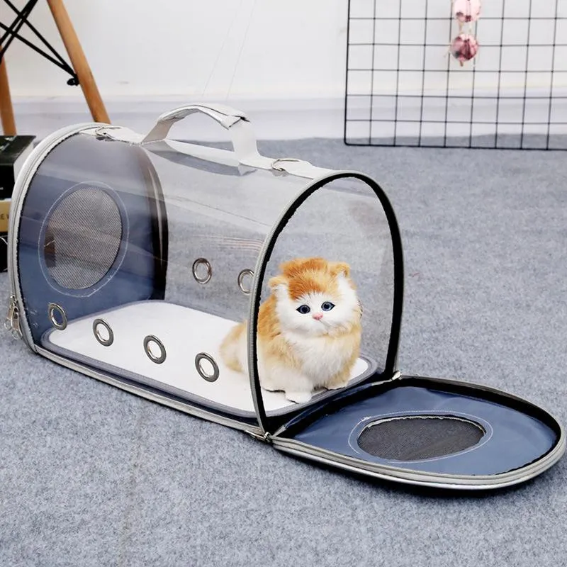 Hunde-Autositzbezüge, Katzen-Rucksack, transparenter Weltraum-Haustier-Ausflugsbeutel mit tragbarem Messenger