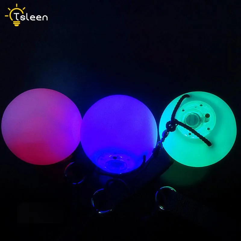 파티 장식 1 페어 = 2 조각 전문 공을 판매 RGB LED POI Throw 벨리 댄스 레벨 핸드 스테이지 성능 액세서리