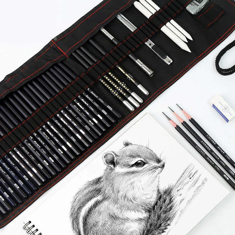 17 Pencil Sketch Pencil Set Painting Carbon Pen Tool Pen Curtain Art Supplies Full Set of Student Learning Suits SH190919