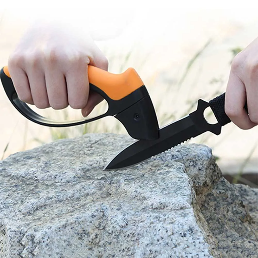 Carbide Knife Sharpener Sharpening Stone Whetstone Grinder Kitchen Knives Grindstone for Outdoor Camping Traveling
