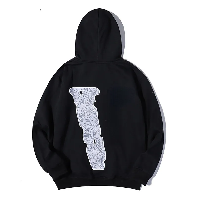 Fashion Design Rose Lettre Impression Hoodies Pull à Capuche Lâche pour Couples Masculins et Féminins