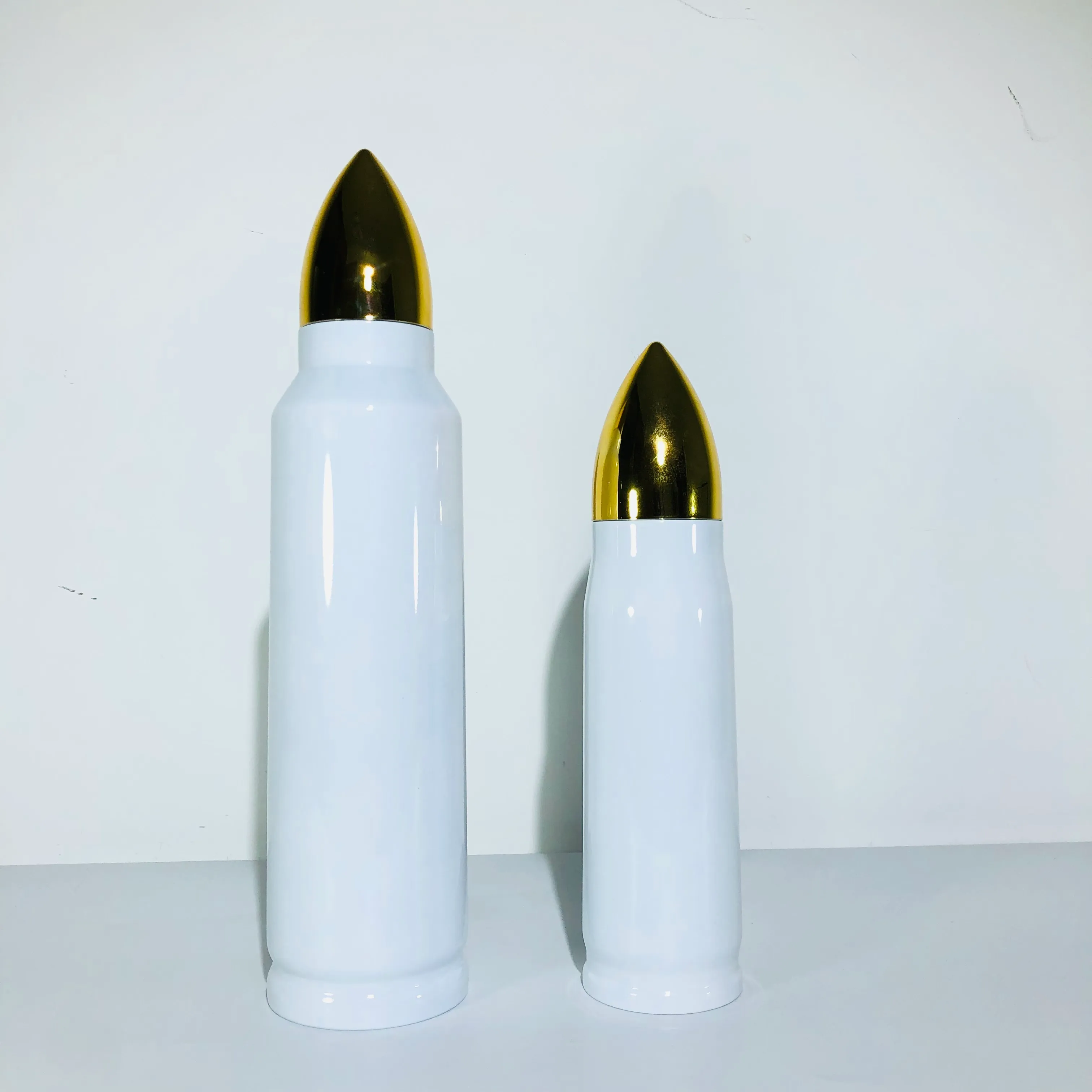 US Warehouse 17oz 34oz Sublimation Bullet Cup Rockets Bumbler Edelstahl kreativer Vakuumkolben Thermos