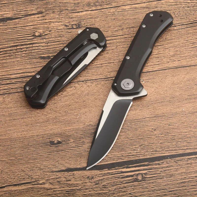 SPECIALE AANBIEDINGEN KS 1955 Flipper vouwmes 8Cr13mov Drop Point Blade Staal Handvat Kogellager EDC Pocket Messen met Detailhandel