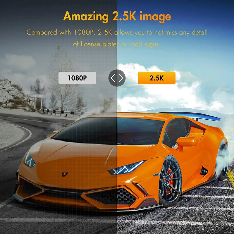 2 5K CAR DVR 10 بوصة تعمل باللمس كاميرات مزدوجة مع CAR