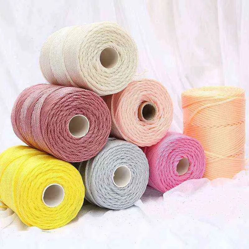 DHgate.com:3mm Hollow Knitted Crochet Yarn, 200m/roll, Polyester Thread ...