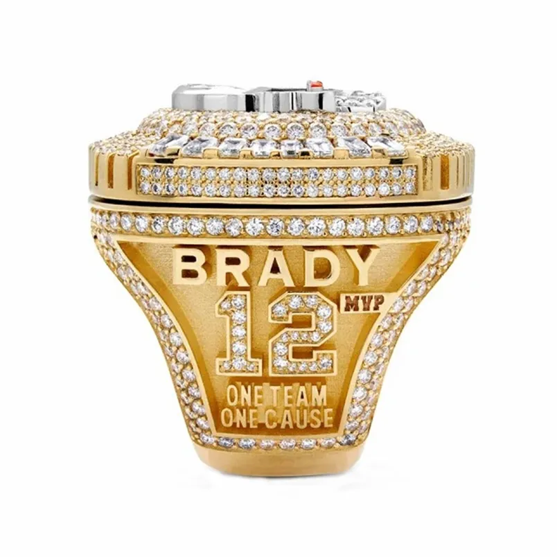 Drop For - Saison Tampa Bay Tom Brady Football Championship Ring Toute bague de sport que nous avons un message 210924