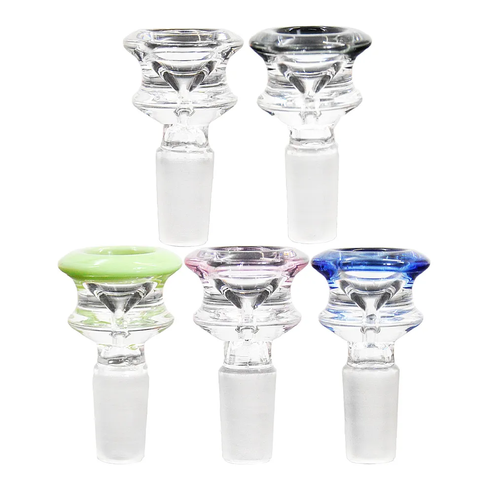 hookah 14mm 18mm Glass Bowls Mix color Bong Bowl Male Piece For Water Pipe Dab Rig Smoking accessrioes best quality