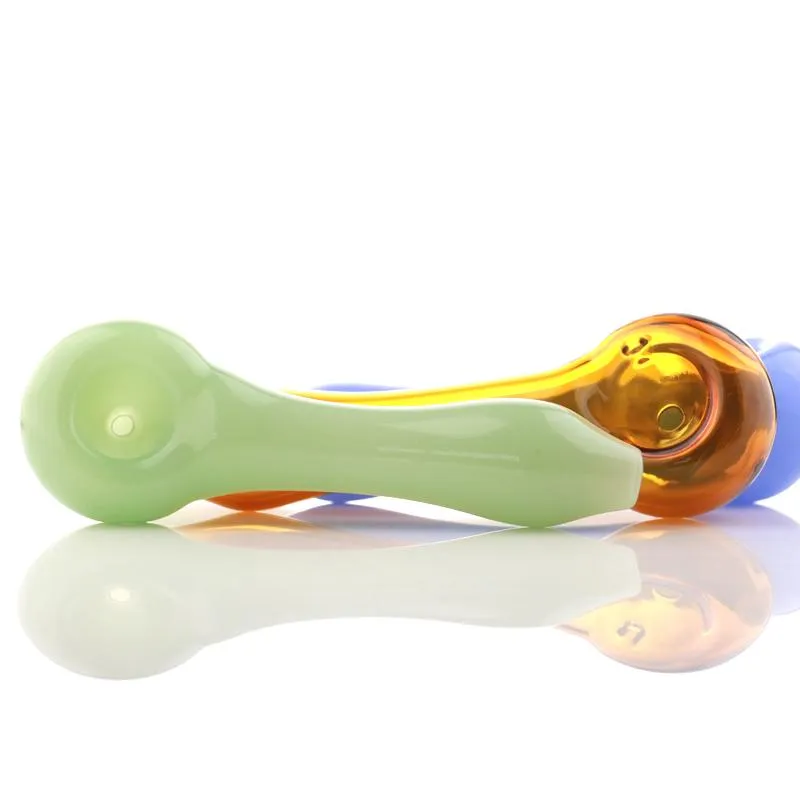 Mix Solid Color Smoking Glass Pipes Dry Herb Pipe Tabacco Direct Supply from manufacturer Hand-blown Wholesale