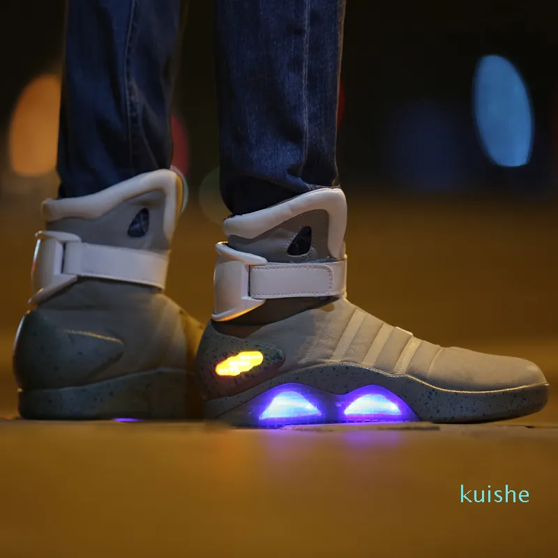 Marty McFly Back To The Future Cosplay Sneakers Light Glow