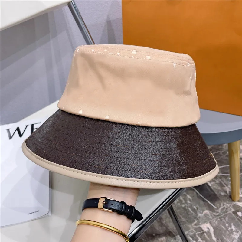 Högkvalitativ vår och höst Fisherman Mössor Märke Tryck Mode Kvinnor Designers Bucket Hat Monterad Hat Baseball Cap