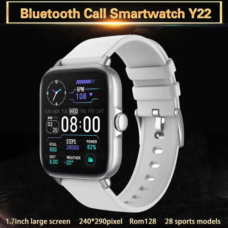 Smart Watch Y22 Bluetooth Call SmartWatch Android Men Women Sports